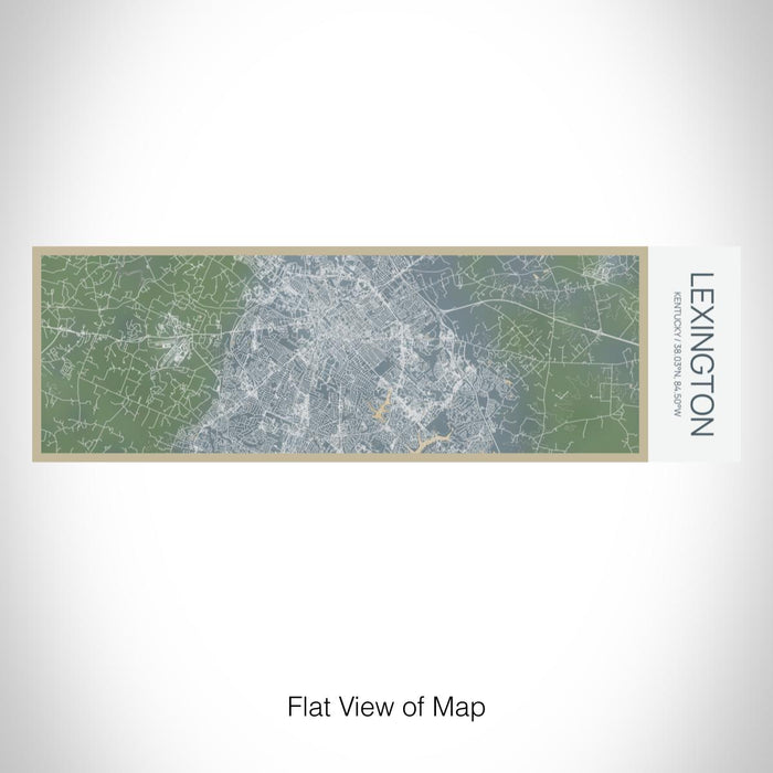 Rendered View of Lexington Kentucky Map on 10oz Stainless Steel Insulated Cup in Afternoon with Sliding Lid