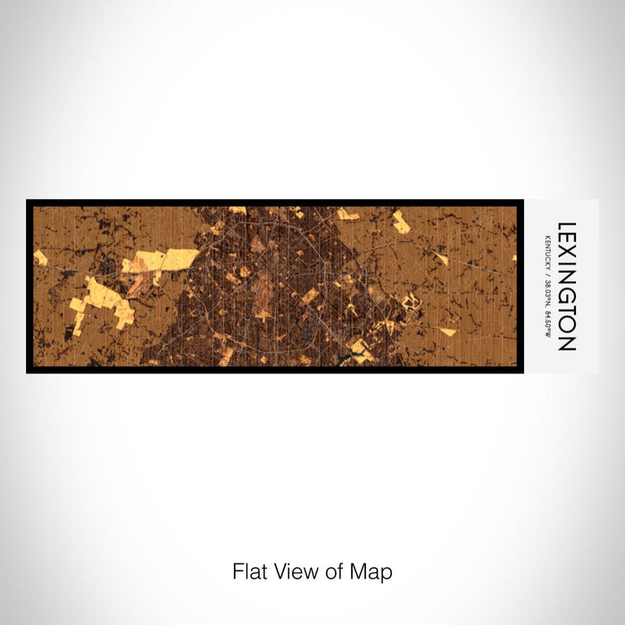 Rendered View of Lexington Kentucky Map on 10oz Stainless Steel Insulated Cup in Ember with Sliding Lid