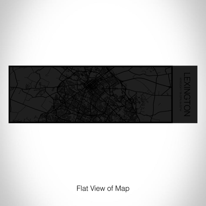 Rendered View of Lexington Kentucky Map on 10oz Stainless Steel Insulated Cup in Matte Black with Sliding Lid