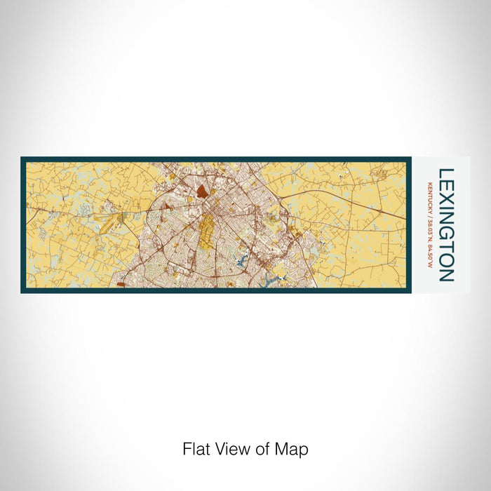 Rendered View of Lexington Kentucky Map on 10oz Stainless Steel Insulated Cup in Woodblock with Sliding Lid