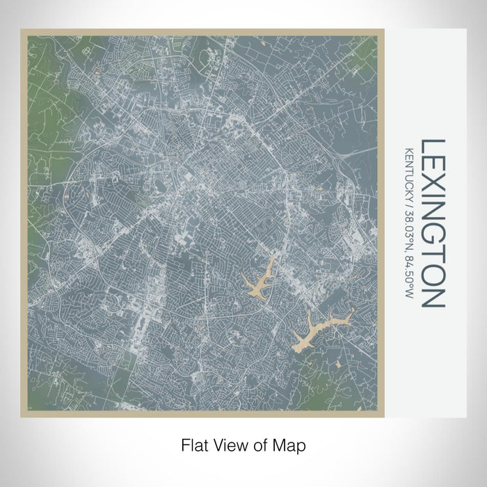 Rendered View of Lexington Kentucky Map on 17oz Stainless Steel Insulated Tumbler in Afternoon Map Style