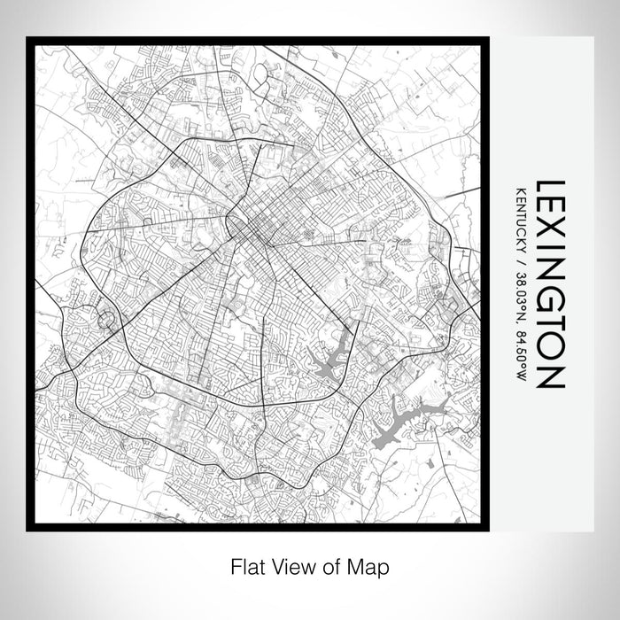 Rendered View of Lexington Kentucky Map on 17oz Stainless Steel Insulated Tumbler in Classic Map Style