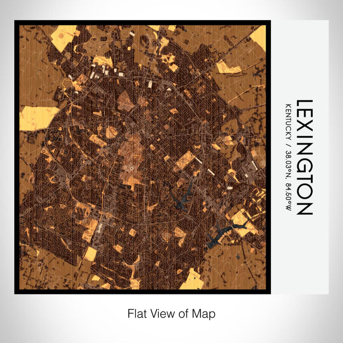 Rendered View of Lexington Kentucky Map on 17oz Stainless Steel Insulated Tumbler in Ember Map Style