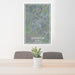 24x36 Lexington Virginia Map Print Portrait Orientation in Afternoon Style Behind 2 Chairs Table and Potted Plant