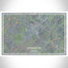 Lexington Virginia Map Print Landscape Orientation in Afternoon Style With Shaded Background