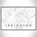 Lexington Virginia Map Print Landscape Orientation in Classic Style With Shaded Background