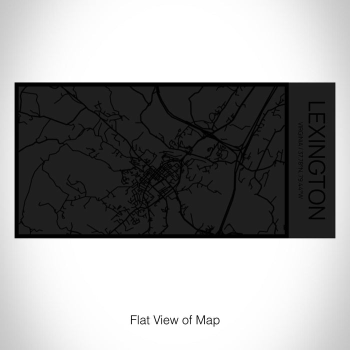 Rendered View of Lexington Virginia Map on 17oz Stainless Steel Insulated Cola Bottle in Stainless in Matte Black