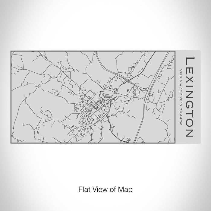 Rendered View of Lexington Virginia Map on 17oz Stainless Steel Insulated Cola Bottle