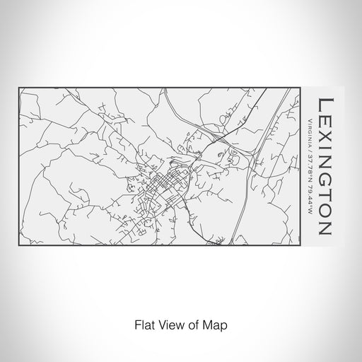 Rendered View of Lexington Virginia Map on 17oz Stainless Steel Insulated Cola Bottle in White