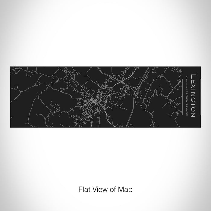 Rendered View of Lexington Virginia Map on 10oz Stainless Steel Insulated Cup with Sliding Lid in Black