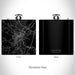 Rendered View of Lexington Virginia Map on 6oz Stainless Steel Flask in Black
