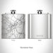 Rendered View of Lexington Virginia Map on 6oz Stainless Steel Flask