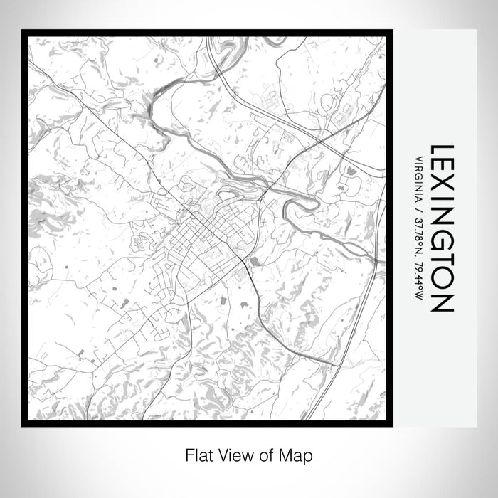 Rendered View of Lexington Virginia Map on 17oz Stainless Steel Insulated Tumbler in Classic Map Style
