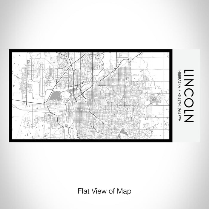 Rendered View of Lincoln Nebraska Map on 17oz Stainless Steel Insulated Bottle with printed classic style map