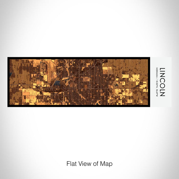Rendered View of Lincoln Nebraska Map on 10oz Stainless Steel Insulated Cup in Ember with Sliding Lid