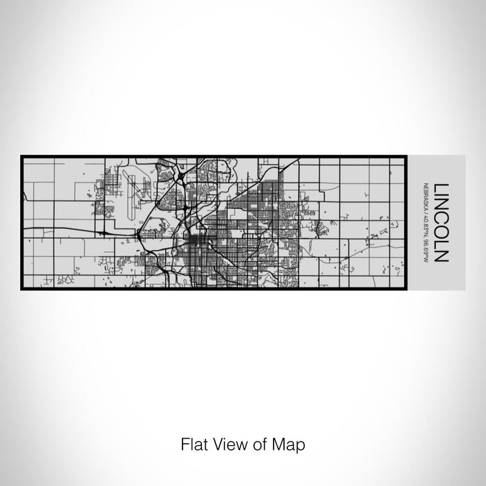 Rendered View of Lincoln Nebraska Map on 10oz Stainless Steel Insulated Cup with Sipping Lid