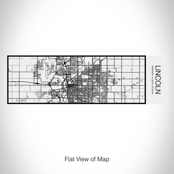 Rendered View of Lincoln Nebraska Map on 10oz Stainless Steel Insulated Cup in Matte White with Sliding Lid