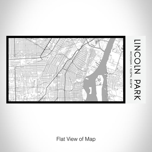 Rendered View of Lincoln Park Michigan Map on 17oz Stainless Steel Insulated Bottle with printed classic style map