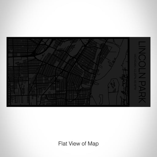 Rendered View of Lincoln Park Michigan Map on 17oz Stainless Steel Insulated Cola Bottle in Stainless in Matte Black