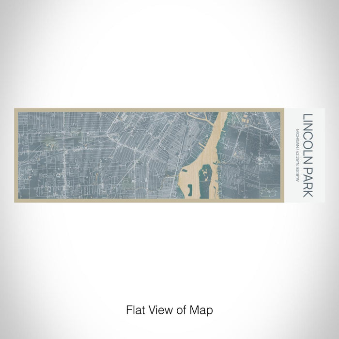 Rendered View of Lincoln Park Michigan Map on 10oz Stainless Steel Insulated Cup in Afternoon with Sliding Lid