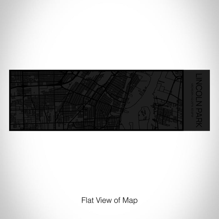 Rendered View of Lincoln Park Michigan Map on 10oz Stainless Steel Insulated Cup in Matte Black with Sliding Lid