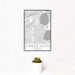 12x18 Linden Hills Minneapolis Map Print Portrait Orientation in Classic Style With Small Cactus Plant in White Planter