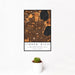 12x18 Linden Hills Minneapolis Map Print Portrait Orientation in Ember Style With Small Cactus Plant in White Planter