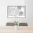 24x36 Linden Hills Minneapolis Map Print Lanscape Orientation in Classic Style Behind 2 Chairs Table and Potted Plant