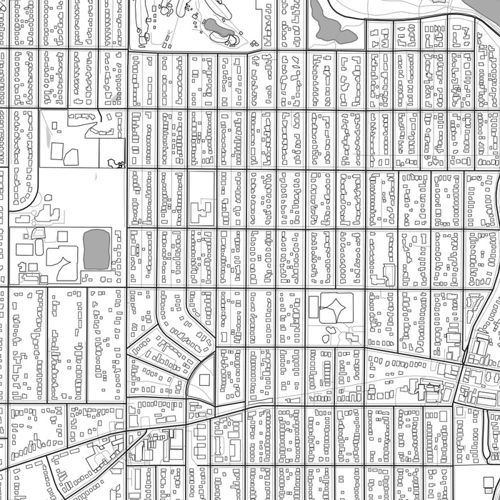 Linden Hills Minneapolis Map Print in Classic Style Zoomed In Close Up Showing Details