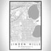 Linden Hills Minneapolis Map Print Portrait Orientation in Classic Style With Shaded Background