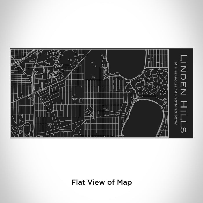 Rendered View of Linden Hills Minneapolis Map Engraving on 17oz Stainless Steel Insulated Cola Bottle in Black