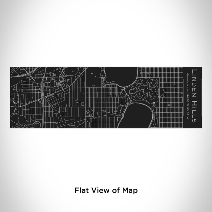 Rendered View of Linden Hills Minneapolis Map Engraving on 10oz Stainless Steel Insulated Cup with Sliding Lid in Black