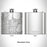Rendered View of Linden Hills Minneapolis Map Engraving on 6oz Stainless Steel Flask
