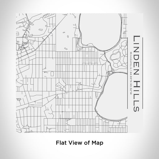 Rendered View of Linden Hills Minneapolis Map Engraving on 17oz Stainless Steel Insulated Tumbler in White