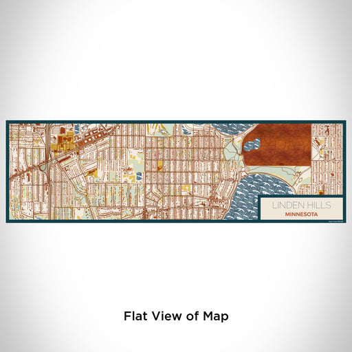 Flat View of Map Custom Linden Hills Minnesota Map Enamel Mug in Woodblock