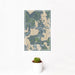12x18 Lindstrom Minnesota Map Print Portrait Orientation in Afternoon Style With Small Cactus Plant in White Planter