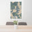 24x36 Lindstrom Minnesota Map Print Portrait Orientation in Afternoon Style Behind 2 Chairs Table and Potted Plant