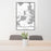 24x36 Lindstrom Minnesota Map Print Portrait Orientation in Classic Style Behind 2 Chairs Table and Potted Plant