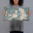 Person holding 20x12 Custom Lindstrom Minnesota Map Throw Pillow in Afternoon