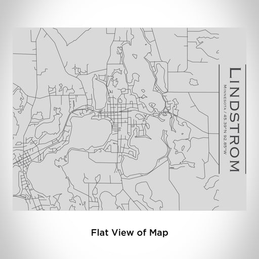 Rendered View of Lindstrom Minnesota Map Engraving on 20oz Stainless Steel Insulated Bottle with Bamboo Top