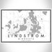 Lindstrom Minnesota Map Print Landscape Orientation in Classic Style With Shaded Background