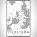 Lindstrom Minnesota Map Print Portrait Orientation in Classic Style With Shaded Background