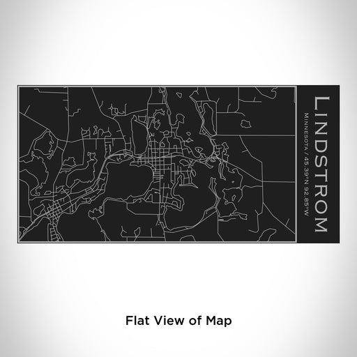 Rendered View of Lindstrom Minnesota Map Engraving on 17oz Stainless Steel Insulated Cola Bottle in Black