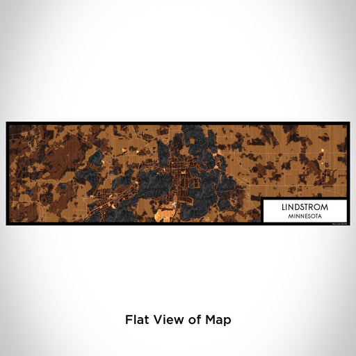 Flat View of Map Custom Lindstrom Minnesota Map Enamel Mug in Ember