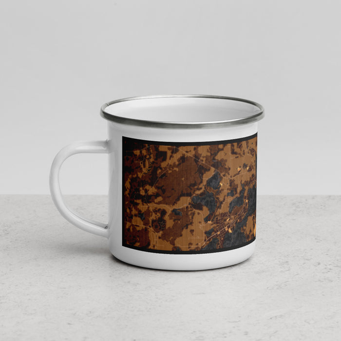 Left View Custom Lindstrom Minnesota Map Enamel Mug in Ember