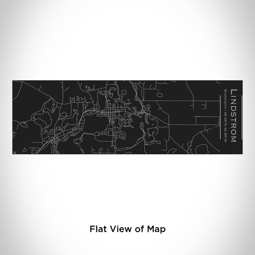 Rendered View of Lindstrom Minnesota Map Engraving on 10oz Stainless Steel Insulated Cup with Sliding Lid in Black