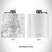 Rendered View of Lindstrom Minnesota Map Engraving on 6oz Stainless Steel Flask in White