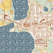 Lindstrom Minnesota Map Print in Woodblock Style Zoomed In Close Up Showing Details