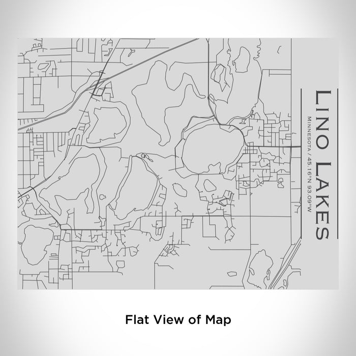 Rendered View of Lino Lakes Minnesota Map Engraving on 20oz Stainless Steel Insulated Bottle with Bamboo Top