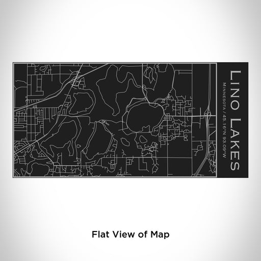Rendered View of Lino Lakes Minnesota Map Engraving on 17oz Stainless Steel Insulated Cola Bottle in Black